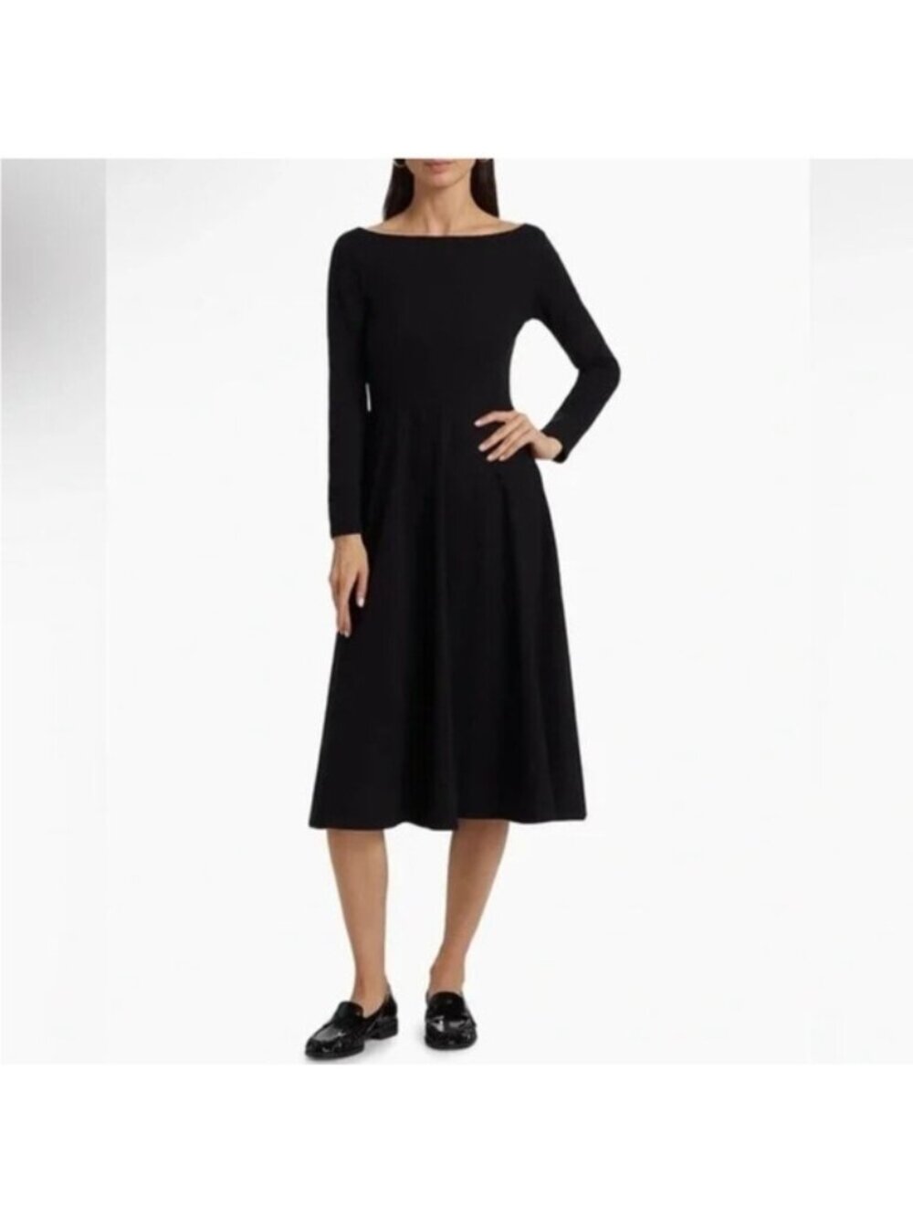 Elegant Black Long Sleeve Dress